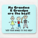 Boy and Grandparents Customisable Mousepad