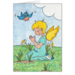 Boy Angel in Prayer Greeting Cards