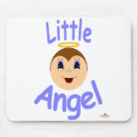 Boy Angel Kiddo Face Little Angel Mouse Mats