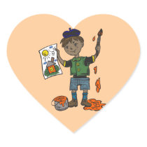 Boy Artist and Artwork