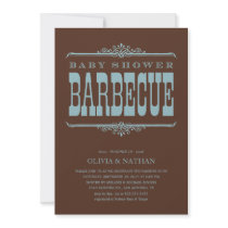 Boy Baby Shower BBQ Invitations