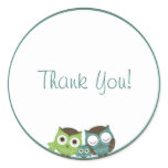 Boy Baby Shower Owl Sticker