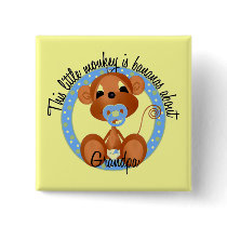 Boy-Bananas About Grandpa Tshirts and Gifts Button