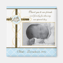 Boy Baptism/Christening Favour - Photo Magnet