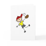 Boy Baseball Player Card