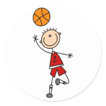 Boy Basketball Player Tshirts and Gifts Stickers