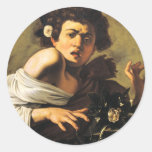 Boy Bitten by a Lizard, Caravaggio Stickers