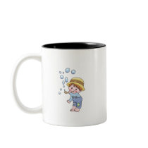 Boy Blowing Bubbles Tshirts and Gifts Mug