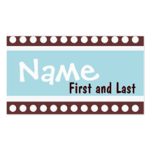 Boy Blue and Brown Calling Card for Kids Business Card Template