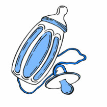 boy blue  bottle pacifier photo cut out