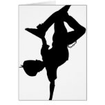 Boy Break Dancer Silhouette Greeting Card