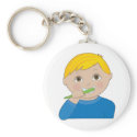 Boy Brushing Teeth keychains