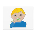 Boy Brushing Teeth Postcards