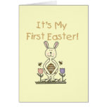 Boy Bunny 1st Easter T-shirts and Gifts Greeting Cards