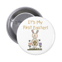 Boy Bunny 1st Easter T-shirts and Gifts Pins