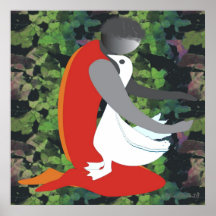 Boy Caring a Duck Print