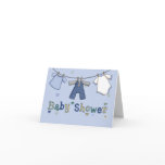 Boy Clothesline Shower cards
