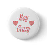 Boy Crazy Hearts Buttons
