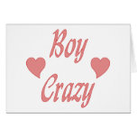 Boy Crazy Hearts Greeting Card