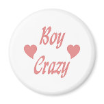 Boy Crazy Hearts Fridge Magnet