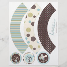Boy Cupcake Wrapper Full Color Flyer