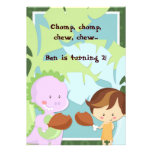 Boy Dino Invites- "Chomp, Chew"