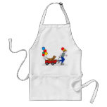 Boy, Dog, Wagon and Balloons copy aprons