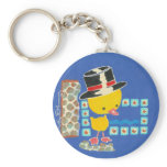 Boy Duckling with Top Hat keychains