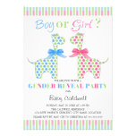 Boy Girl Giraffe Gender Reveal Party Personalized Invite