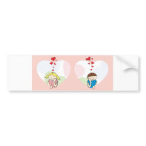 Boy & girl in love bumper stickers