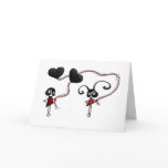 boy + girl = love greeting card