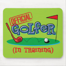 Boy Golfer In Training Mousepad