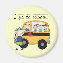 Boy I Go To School T-shirts and Gifts Magnets