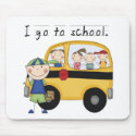 Boy I Go To School T-shirts and Gifts mousepads