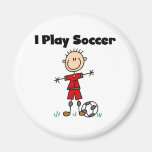 Boy I Play Soccer Refrigerator Magnet
