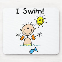 Boy I Swim Mousepad
