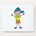 Boy In Baseball Cap Mousepad