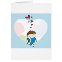 Boy in love cards
