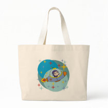 Boy in Spaceship Tote Bags