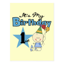 Boy It's My Birthday Tshirts and Gifts Postcards