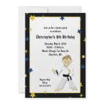 BOY KARATE MARTIAL ART BIRTHDAY PARTY PERSONALIZED ANNOUNCEMENT