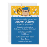 Boy Monkey Graduation Custom Invites