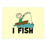 Boy on Boat I Fish Tshirts and Gifts Postcard