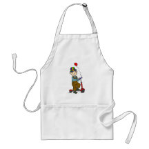 Boy on Scooter with Balloon 2 Apron
