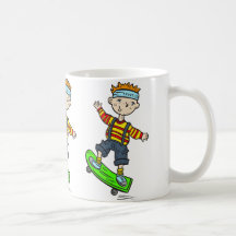 Boy On Skateboard Coffee Mugs
