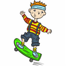 Boy On Skateboard Cut Outs
