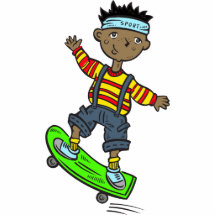Boy On Skateboard Photo Cut Out