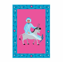 Boy on small donkey