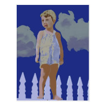 Boy on the Picket Fence Postcards