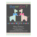 Boy or Girl Giraffe Gender Reveal Party Announcement